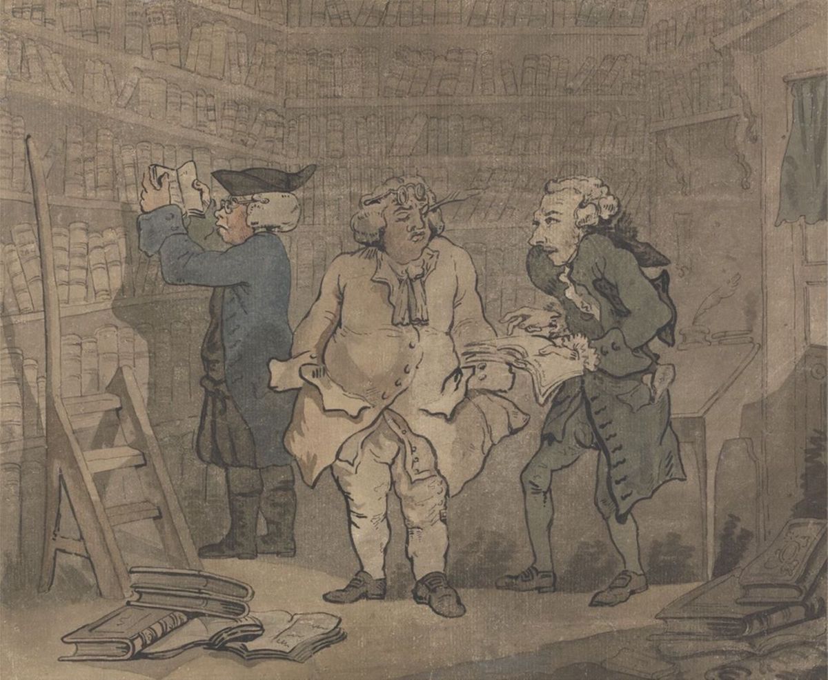 ‘Bookseller and Author’ by Thomas Rowlandson, 1784. Yale Center for British Art, Paul Mellon Collection. Public Domain. ‘Bookseller and Author’ by Thomas Rowlandson, 1784. Yale Center for British Art, Paul Mellon Collection. Public Domain.