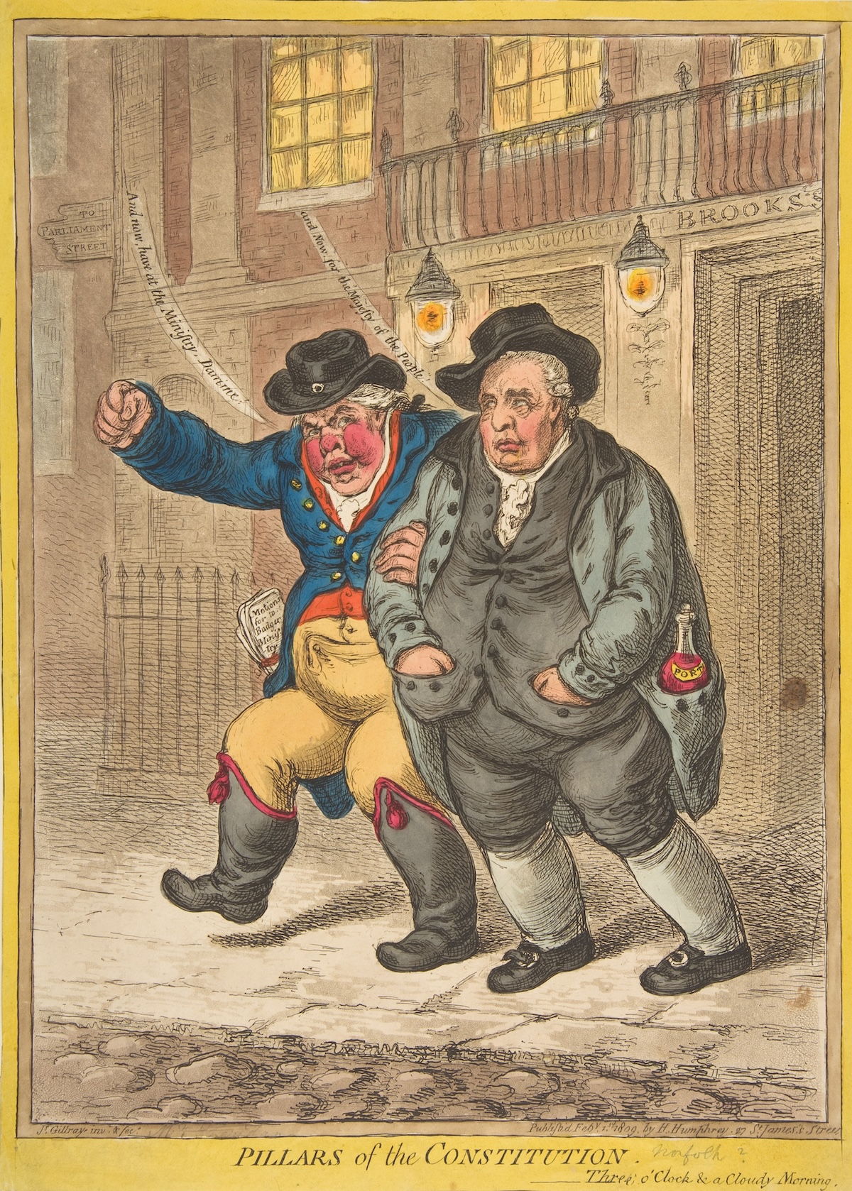 ‘Pillars of the Constitution’, by James Gillray, 1809. Metropolitan Museum of Art. Public Domain. ‘Pillars of the Constitution’, by James Gillray, 1809. Metropolitan Museum of Art. Public Domain.
