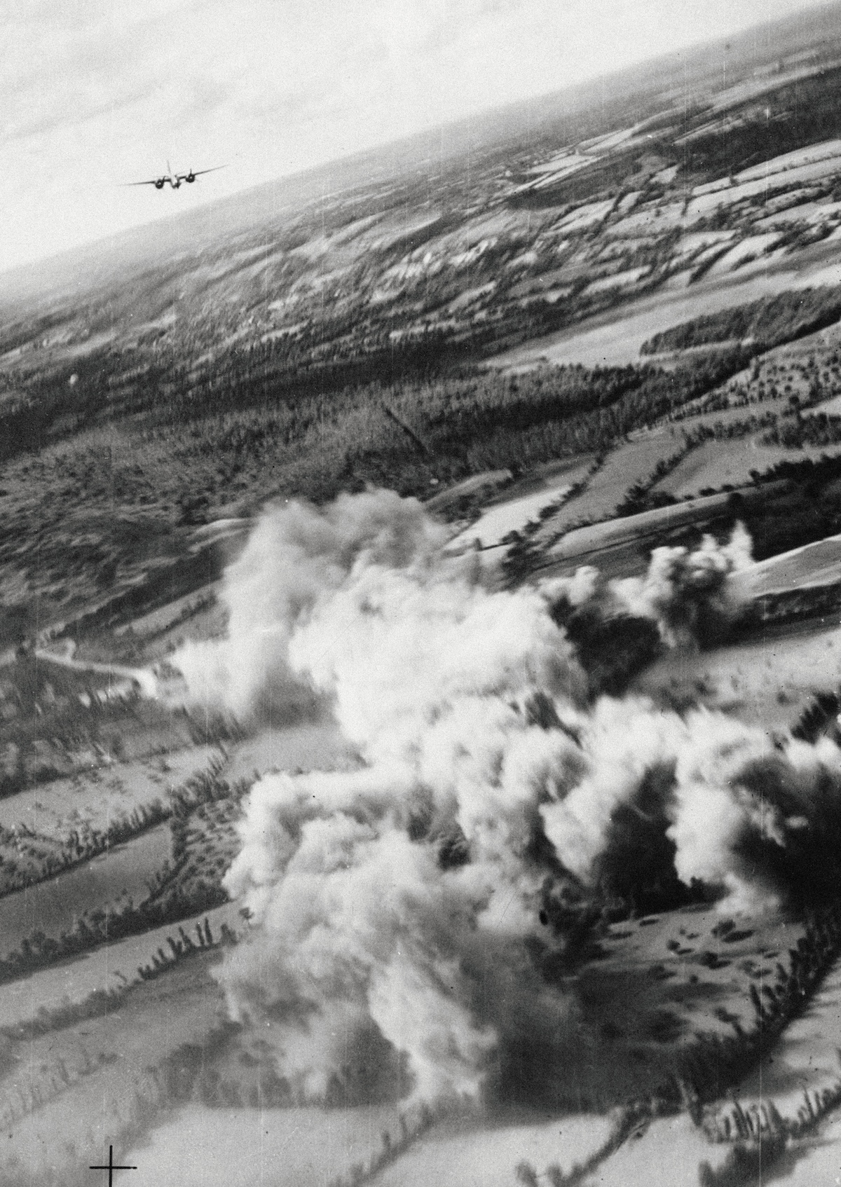 An attack by the Lorraine squadron on the Mûr-de-Bretagne transformer station near Guerlédan, Brittany, 26 August 1943. Mirrorpix. An attack by the Lorraine squadron on the Mûr-de-Bretagne transformer station near Guerlédan, Brittany, 26 August 1943. Mirrorpix.
