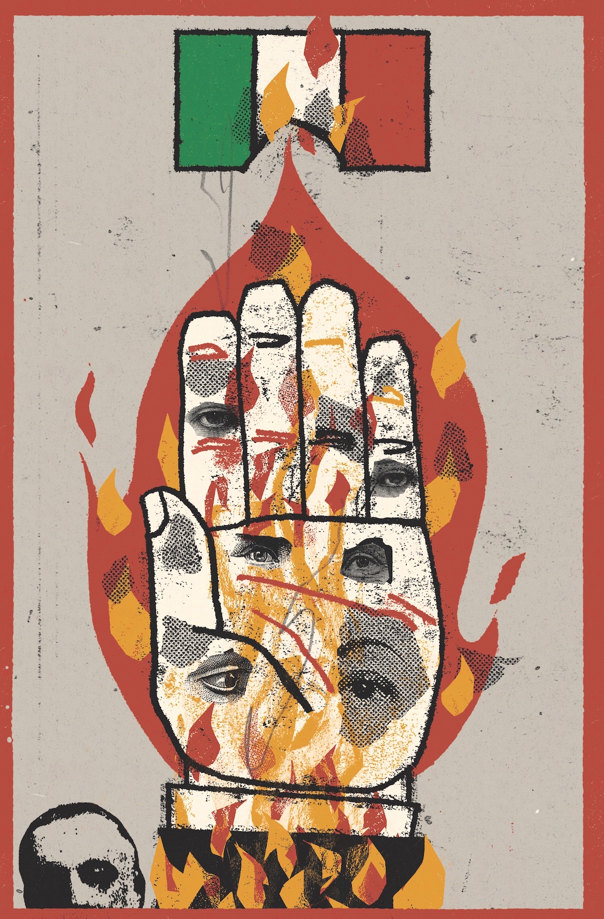 Italy’s fascist martyrs illustration © Ben Jones/Heart Agency. Italy’s fascist martyrs illustration © Ben Jones/Heart Agency.
