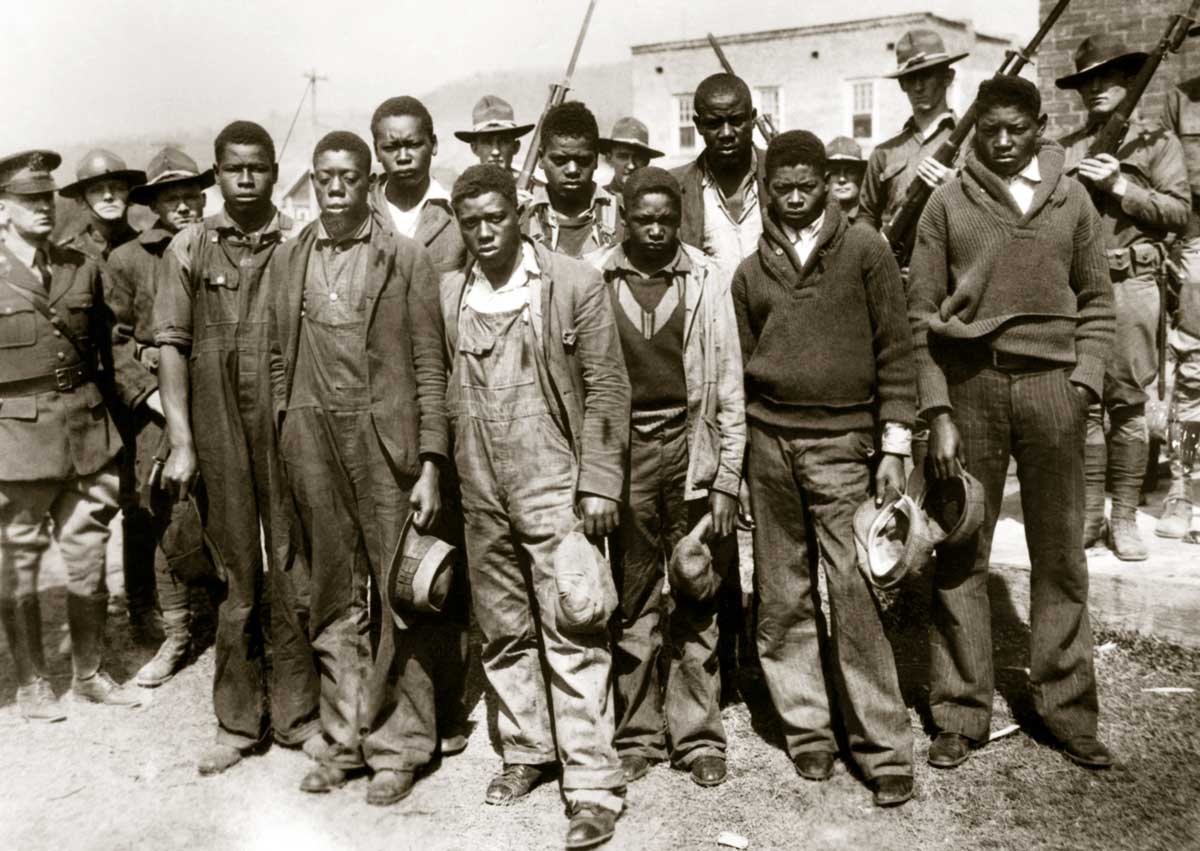 Young men accused in the Scottsboro rape case, Alabama, 1931 © Getty Images. Young men accused in the Scottsboro rape case, Alabama, 1931 © Getty Images.