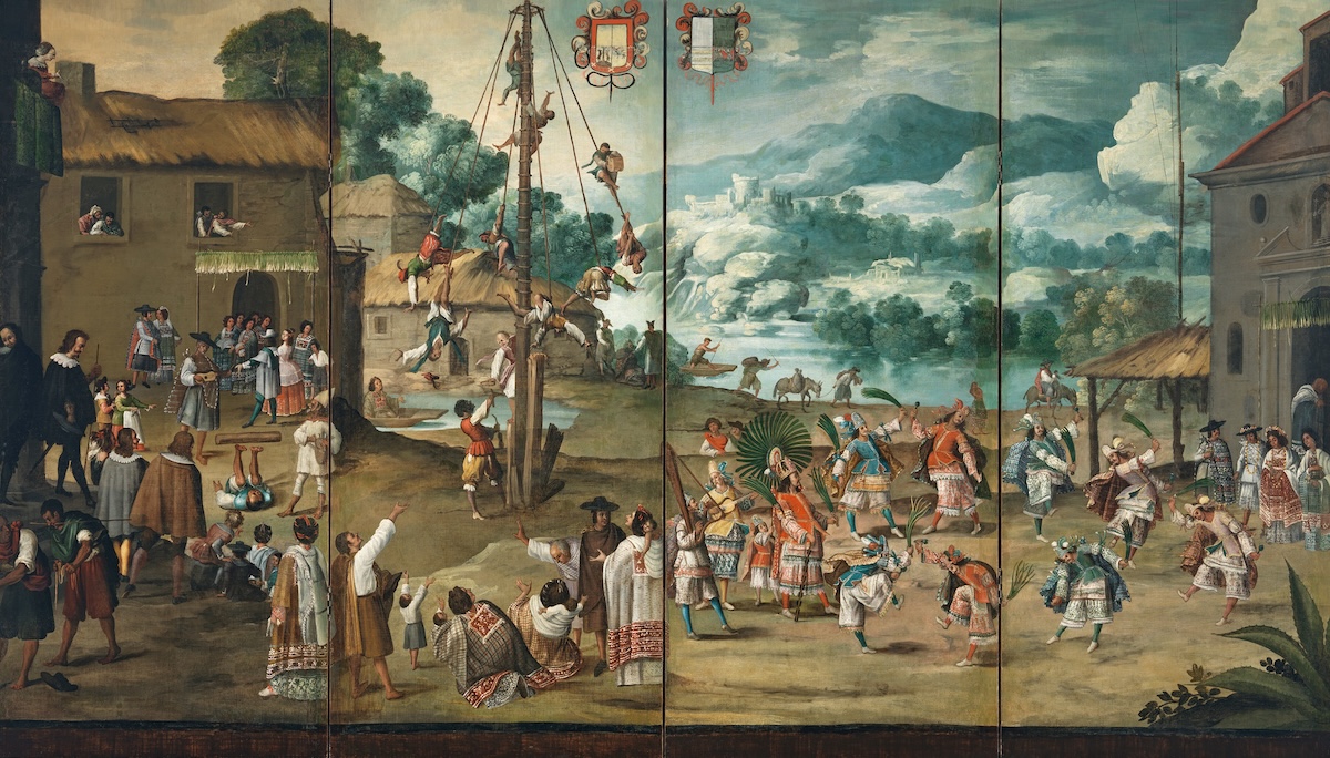 A folding screen showing an indigenous wedding in Mexico, c. 1660-90. Los Angeles County Museum of Art. Public Domain. A folding screen showing an indigenous wedding in Mexico, c. 1660-90. Los Angeles County Museum of Art. Public Domain.