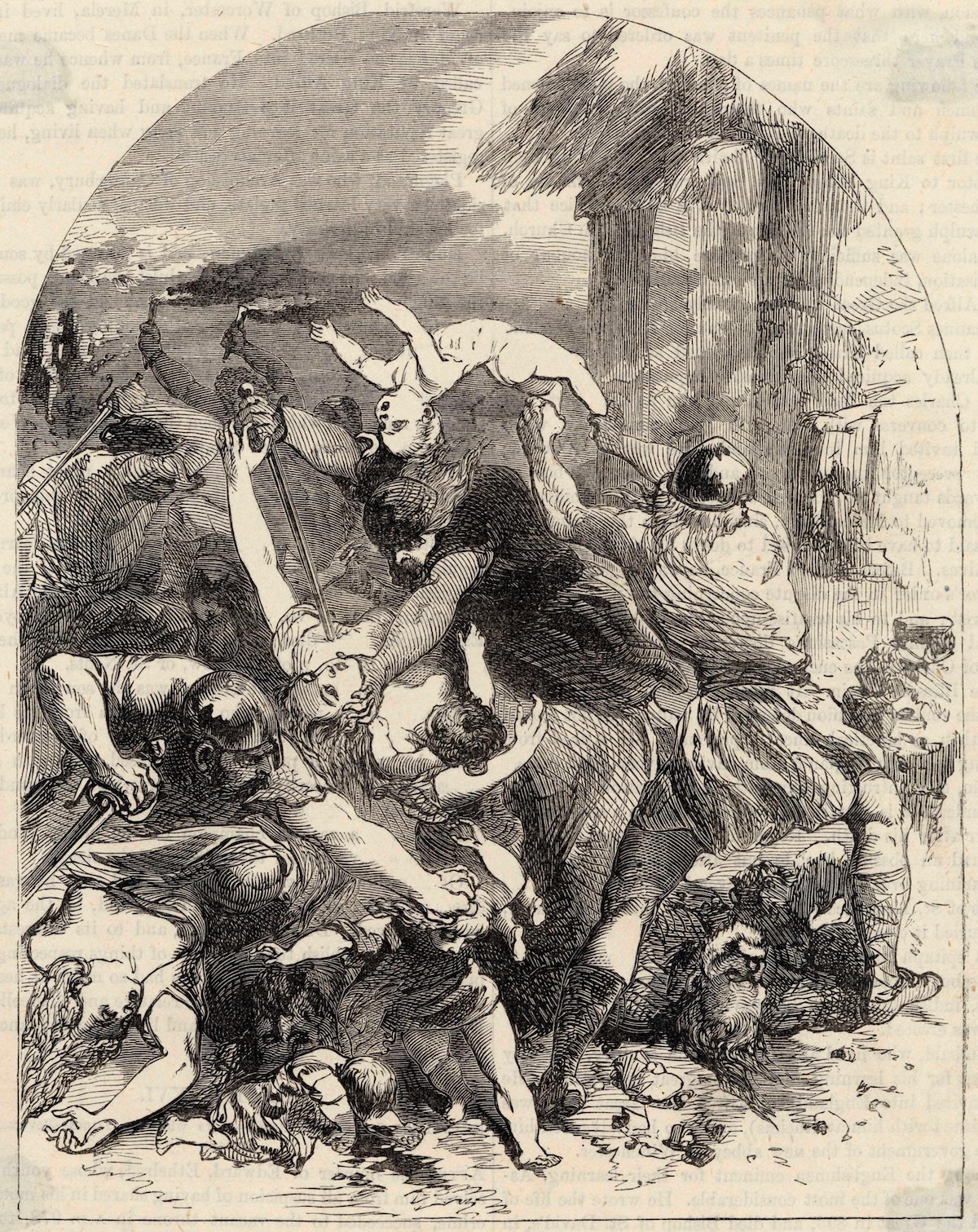 St Brice’s Day Massacre, from Cassell’s Illustrated History of England, 1890. Chronicle/Alamy Stock Photo. St Brice’s Day Massacre, from Cassell’s Illustrated History of England, 1890. Chronicle/Alamy Stock Photo.