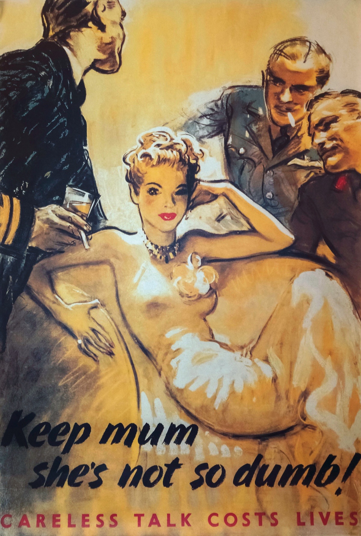 Poster from the ‘Careless Talk Costs Lives’ campaign, 1939-46. mauritius images GmbH/Alamy Stock Photo. Poster from the ‘Careless Talk Costs Lives’ campaign, 1939-46. mauritius images GmbH/Alamy Stock Photo.